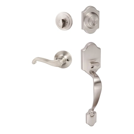 Sure-Loc Hardware Sure-Loc Hardware Coral Handleset, Sage Lever Handleset Trim, Satin Nickel, Left Hand CR507-SG LH 15